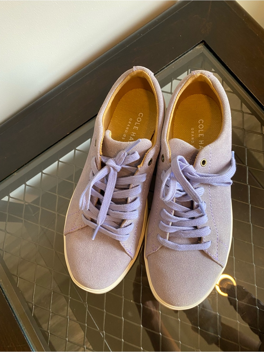 Cole Haan Lavender Suede Women's Sneakers - Picture 2 of 6